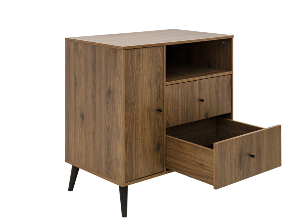 Zara 2-part nursery Walnut/Matt Black