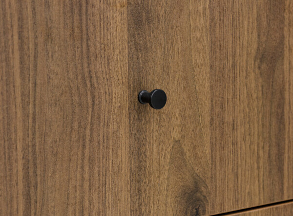 Dresser with 2 drawers/1 door Zara Walnut/Matt Black