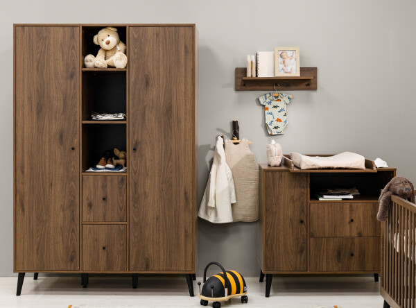 Shelf Zara Walnut/Matt Black