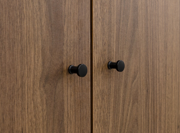 2-door wardrobe Zara Walnut/Matt Black