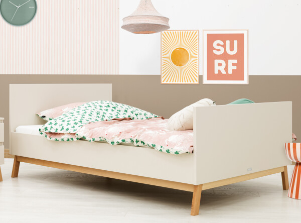 Twin bed 120x200 Saba Dune/Natural