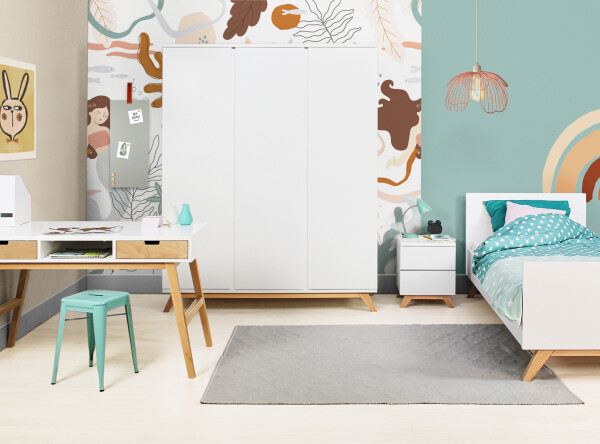 Lynn 2-part children's room White/Natural