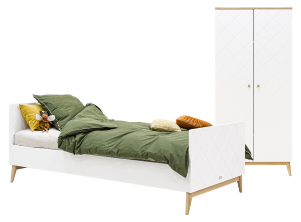 Paris 2-delige kinderkamer Wit/Eiken