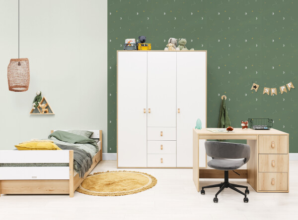 Lucas 2-part children's room White/Natural