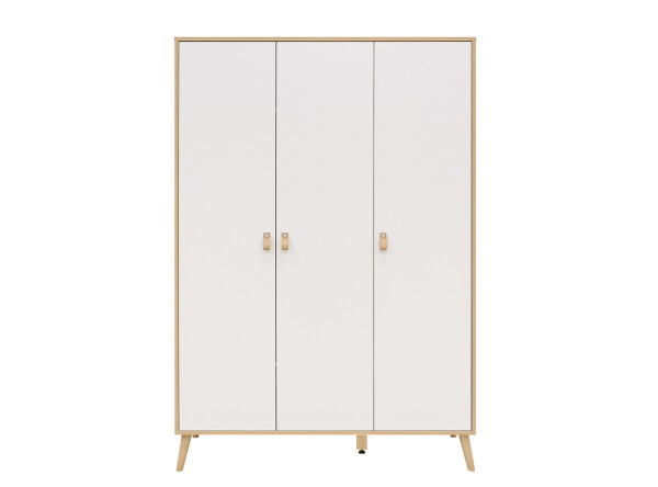 Jort 3 piece nursery furniture set XL with bench bed White/Natural