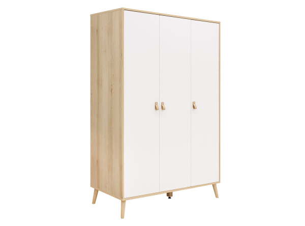 Jort 3 piece nursery furniture set XL with bench bed White/Natural