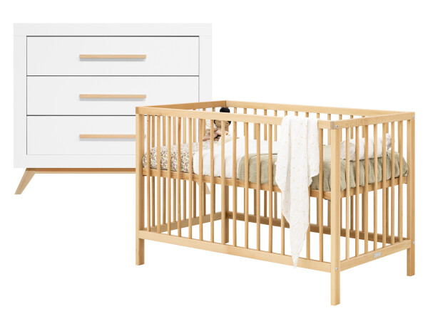 Toby/Fenna 2-part nursery White/Natural