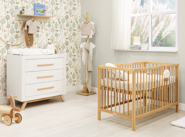 Toby/Fenna 2-pieza baby room Blanco/Natural Toby/Fenna 2-pieza baby room Blanco/Natural
