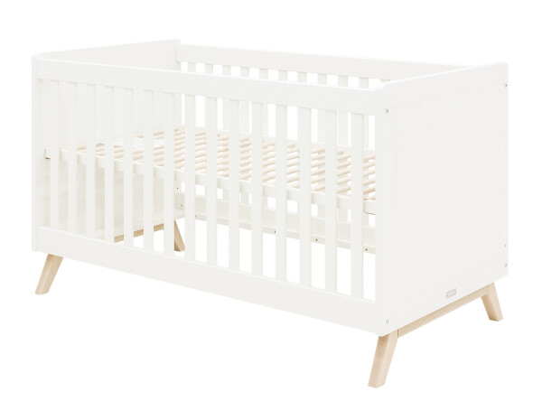 Fenna 2 piece nursery furniture set with bench bed White/Natural
