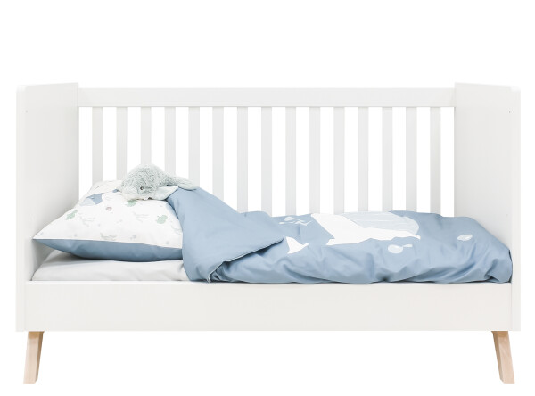 Fenna 2 piece nursery furniture set with bench bed White/Natural
