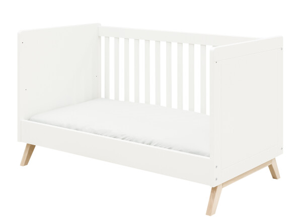 Fenna 2 piece nursery furniture set with bench bed White/Natural