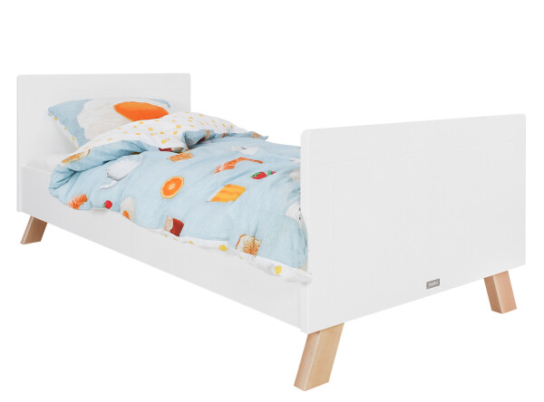 Bed 90x200 Lisa White/Natural