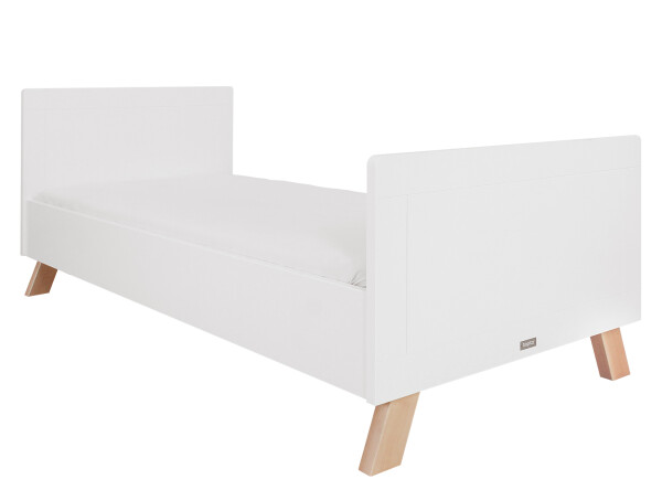 Bed 90x200 Lisa White/Natural