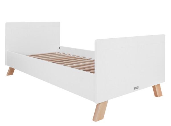 Bed 90x200 Lisa White/Natural