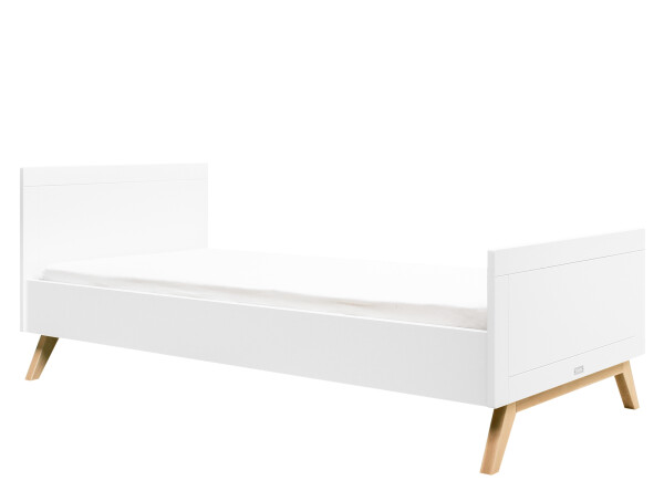 Bed 90x200 Fenna White/Natural