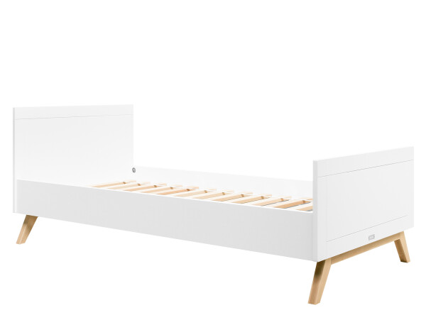 Bed 90x200 Fenna White/Natural