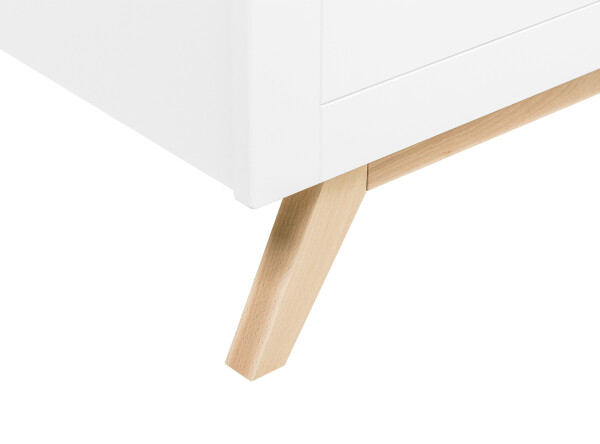 Bed 90x200 Fenna White/Natural