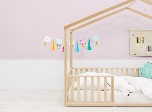 House bed 90x200 Robin Natural