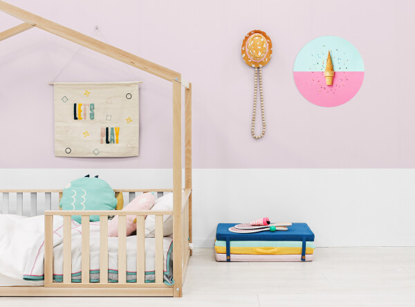 House bed 90x200 Robin Natural