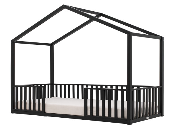 House bed 90x200 Robin Matt Black