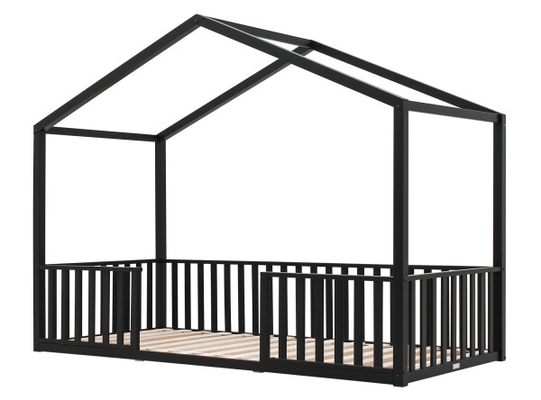 House bed 90x200 Robin Matt Black
