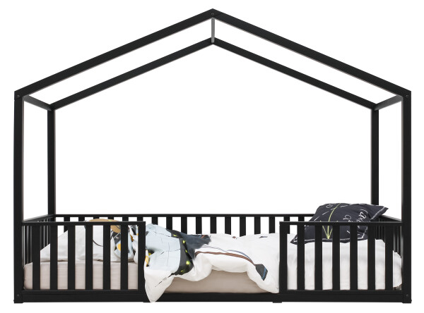 House bed 90x200 Robin Matt Black