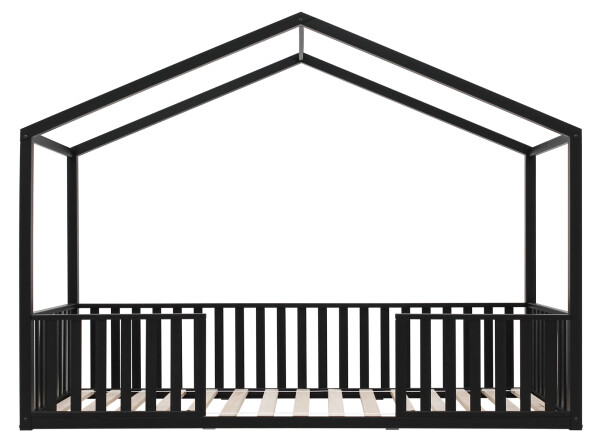 House bed 90x200 Robin Matt Black