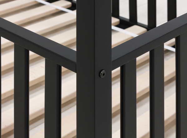 House bed 90x200 Robin Matt Black