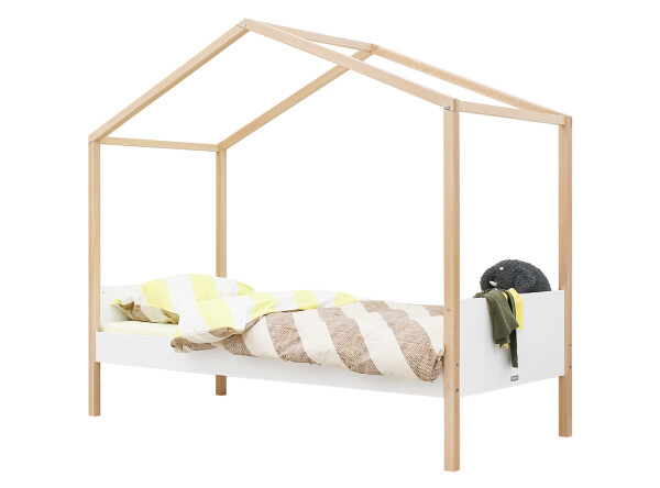 Huisbed 90x200 Liam Wit/Naturel