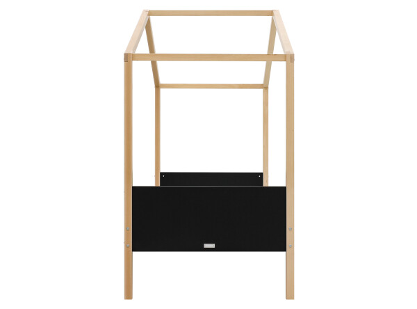 House bed 90x200 Liam Matt Black/Natural