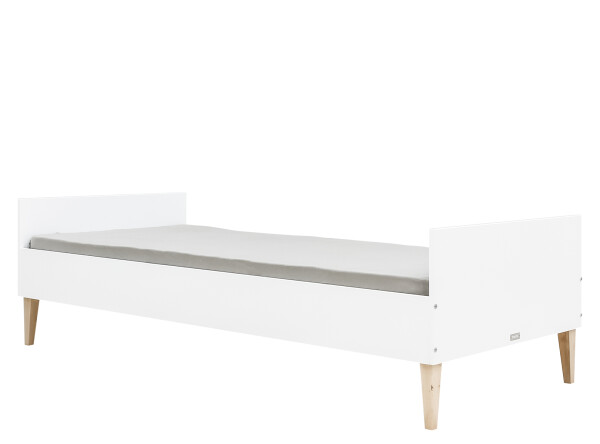 Bed 90x200 Indy White/Natural (excl. bottom)
