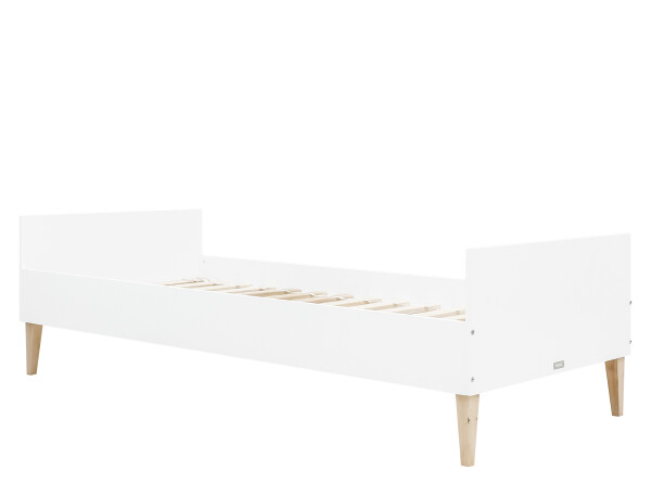 Bed 90x200 Indy White/Natural (excl. bottom)