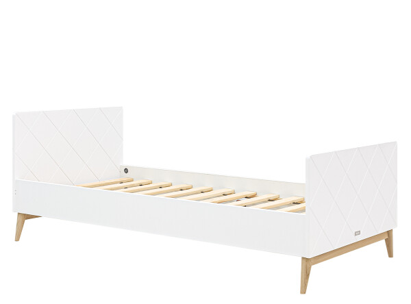 Bed 90x200 Paris Wit/Eiken