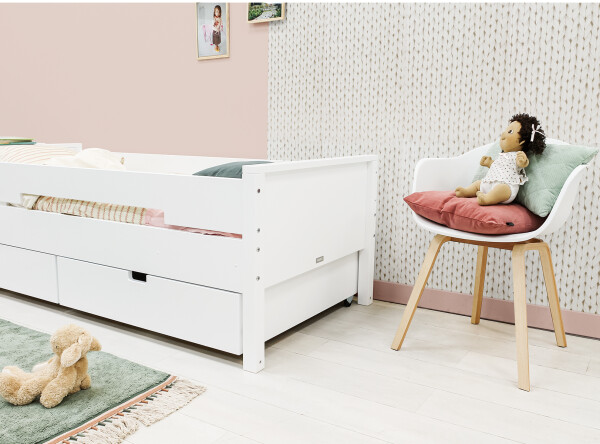 Bed 90x200 incl. 2 protection sides Combiflex White