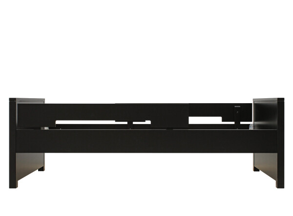 Bed 90x200 incl. 2 protection racks Jonne Matt Black