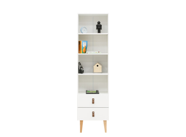 Bookcase 190 cm Indy White/Natural