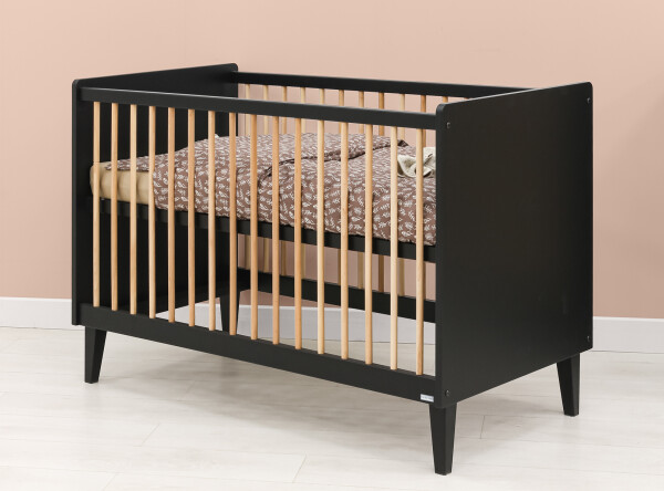 Bed 60x120 Xem Matt Black/Oak