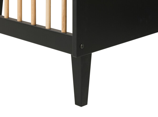 Bed 60x120 Xem Matt Black/Oak
