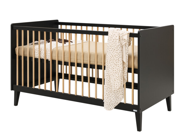 Bench bed 70x140 Xem Matt Black/Oak