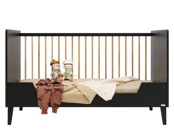 Bench bed 70x140 Xem Matt Black/Oak