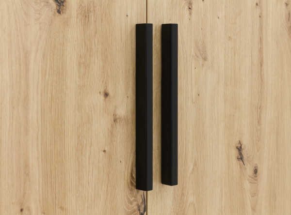 2-door wardrobe Xem Matt Black/Oak