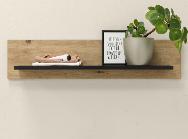 Shelf Xem Matt Black/Oak