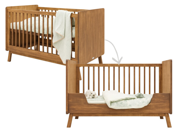 Senna 3 piece nursery furniture set with bench bed Rose Wood