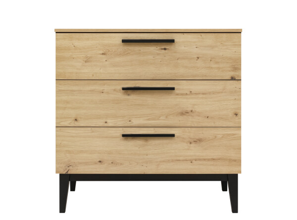 Xem 3-part nursery Matt Black/Oak