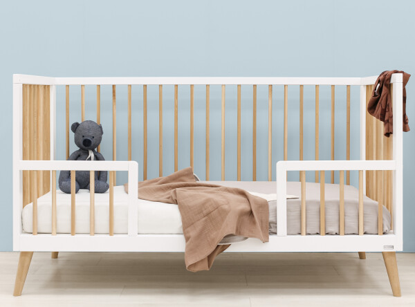 Cuna convertible 70x140 Jort Blanco/Natural Cuna convertible 70x140 Jort Blanco/Natural