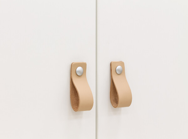2-door wardrobe Jort White/Natural