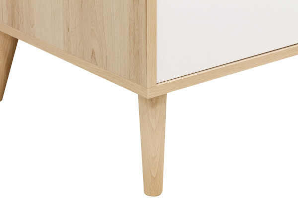 2-door wardrobe Jort White/Natural