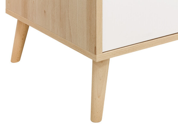 3-door wardrobe Jort White/Natural