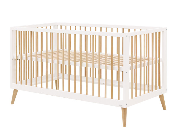 Jort 2 piece nursery furniture set with cot bed White/Natural