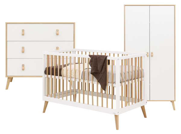 Jort 3-part nursery White/Natural
